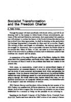 Socialist transformation and the Freedom Charter