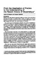 From the idealization of Frelimo to the understanding of the recent history of Mozambique