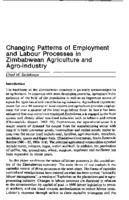 Changing patterns of employment and labour processes in Zimbabwean agriculture and agro-industry
