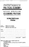 African journal of political economy subscription form