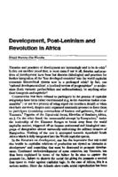 Development, post-Leninism and revolution in Africa