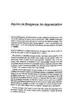 Aquino de Braganca : an appreciation