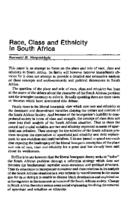 Race, class and ethnicity in South Africa