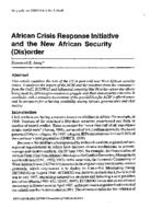 African crisis response initiative and the new African security (dis)order