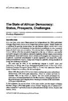 The state of African democracy : status, prospects, challenges