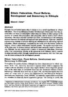 Ethnic federalism, fiscal reform, development and democracy in Ethiopia
