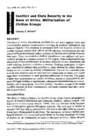Conflict and state security in the Horn of Africa : militarization of civilian groups