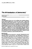 The Africanisation of democracy