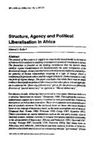 Structure, agency and political liberalisation in Africa