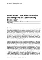 South Africa - the rainbow nation and prospects for consolidating democracy