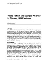 Voting pattern and electoral alliances in Ghana's 1996 elections