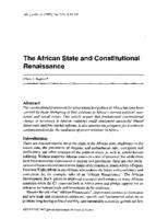 The African state and constitutional renaissance