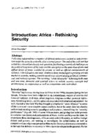 Introduction : Africa - rethinking security