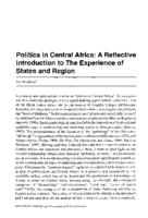 Politics in Central Africa : a reflective introduction to the experience of states and region