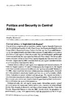 Politics and security in Central Africa
