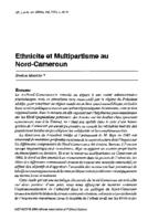 Ethnicité et multipartisme au Nord-Cameroun