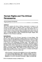 Human rights and the African renaissance
