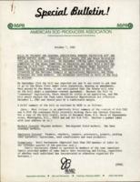 American Sod Producers Association special bulletin! (1982 October 7)