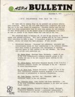 ASPA Bulletin. (1971 December 3)