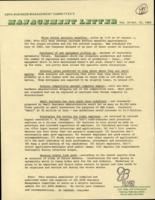 ASPA Business Management Committee's Management Letter. Vol. 21 (1983 October)