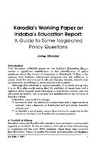 Karodia's working paper on Indaba's education report : a guide to some neglected policy questions