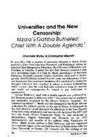 Universities and the new censorship : Mzala's Gatsha Buthelezi: chief with a double agenda