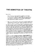 The semiotics of theatre