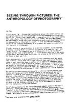 Seeing through pictures : the anthropology of photography