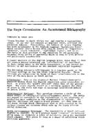The Steyn Commission : an annotated bibliography