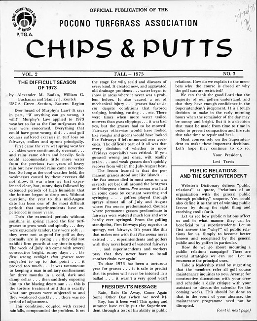 Chips & putts. Vol. 2 no. 3 (1973 Fall)