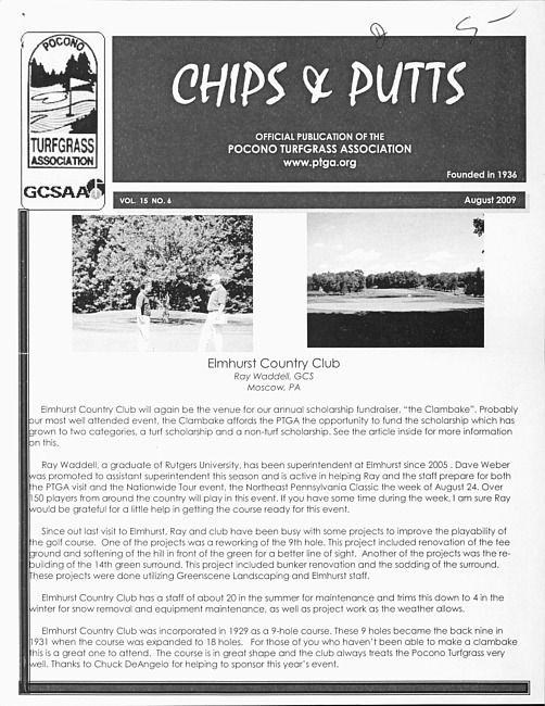 Chips & putts. Vol. 15 no. 6 (2009 August)