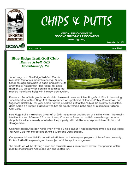 Chips & putts. Vol. 15 no. 4 (2009 June)