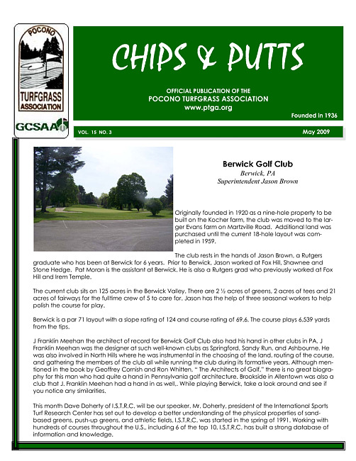 Chips & putts. Vol. 15 no. 3 (2009 May)