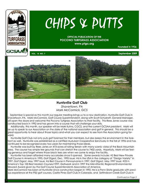 Chips & putts. Vol. 15 no. 7 (2009 September)