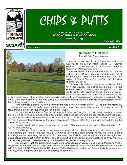 Chips & putts. Vol. 16 no. 2 (2010 April)