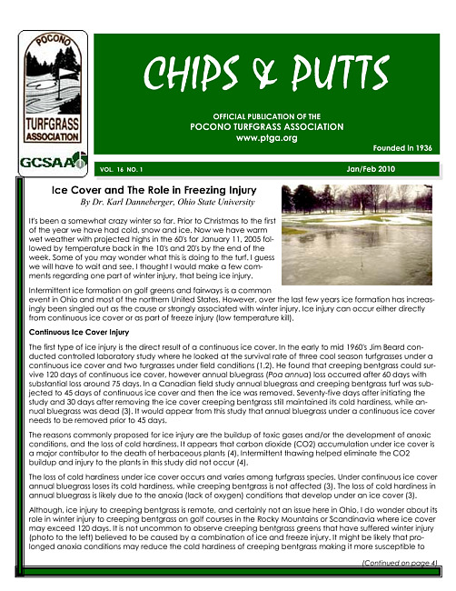 Chips & putts. Vol. 16 no. 1 (2010 January/February)
