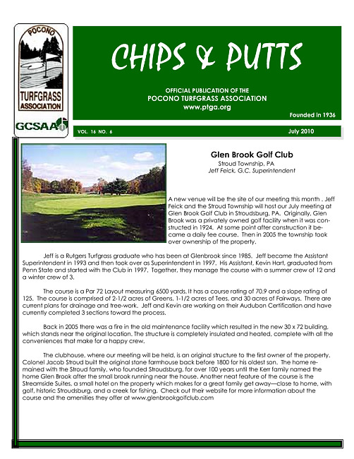 Chips & putts. Vol. 16 no. 6 (2010 July)