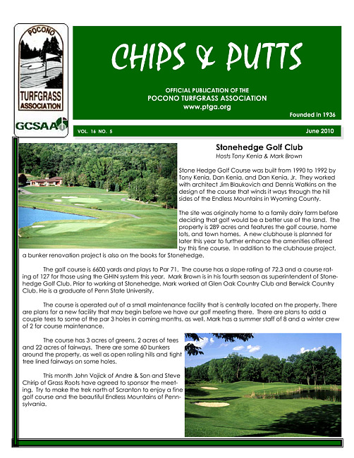 Chips & putts. Vol. 16 no. 5 (2010 June)