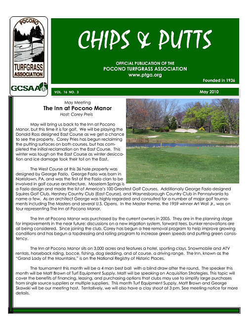Chips & putts. Vol. 16 no. 3 (2010 May)