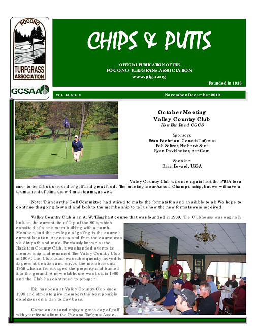 Chips & putts. Vol. 16 no. 9 (2010 November/December)