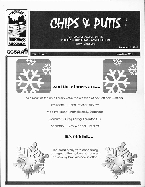 Chips & putts. Vol. 17 no. 7 (2011 November/December)