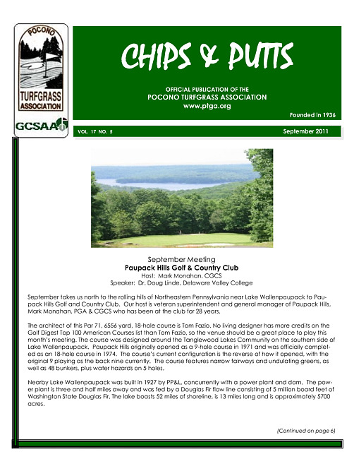 Chips & putts. Vol. 17 no. 5 (2011 September)