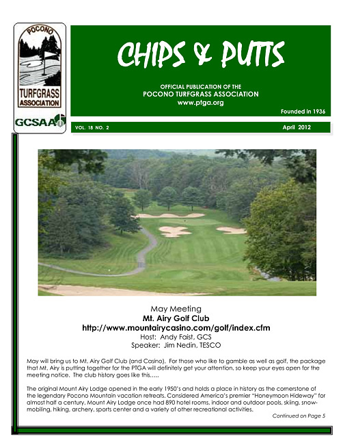 Chips & putts. Vol. 18 no. 2 (2012 April)