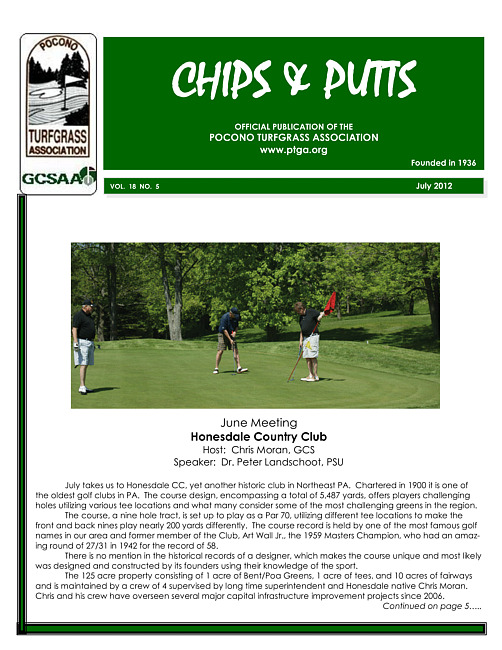 Chips & putts. Vol. 18 no. 5 (2012 July)