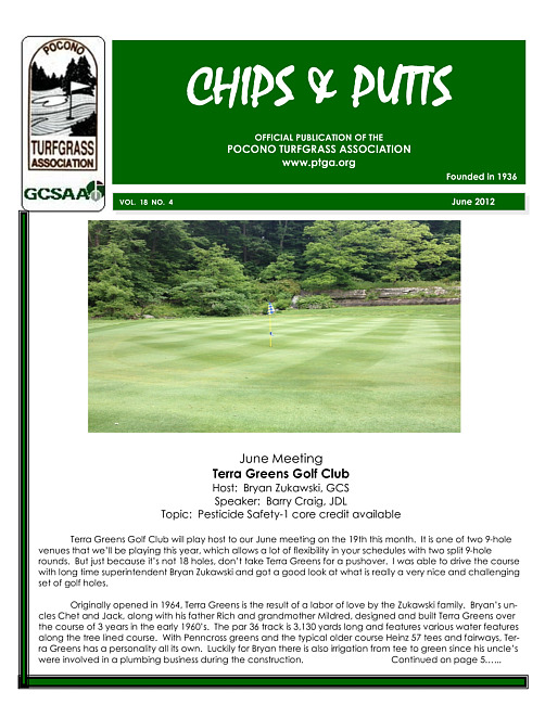 Chips & putts. Vol. 18 no. 4 (2012 June)