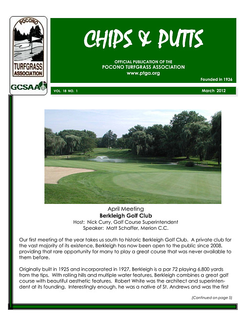 Chips & putts. Vol. 18 no. 1 (2012 March)