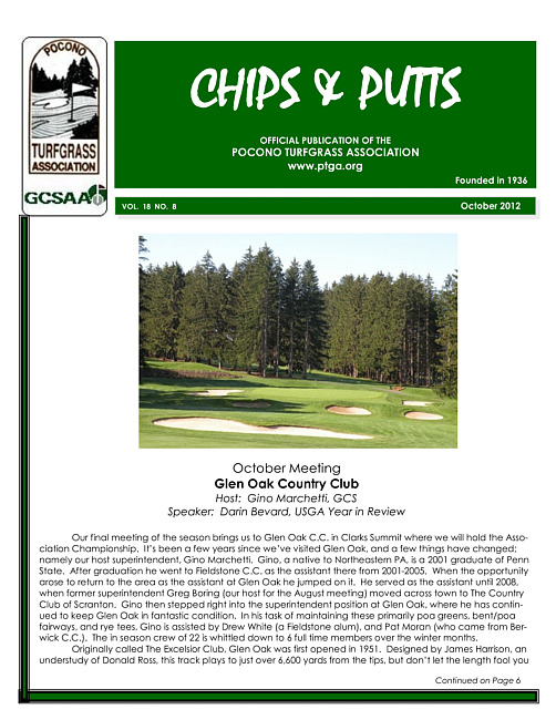 Chips & putts. Vol. 18 no. 8 (2012 October)