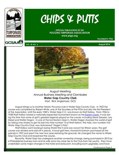 Chips & putts. Vol. 20 no. 6 (2014 August)
