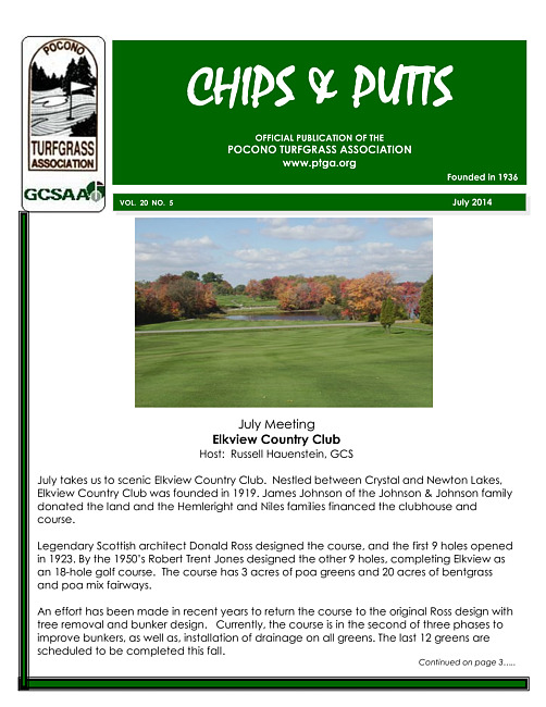 Chips & putts. Vol. 20 no. 5 (2014 July)