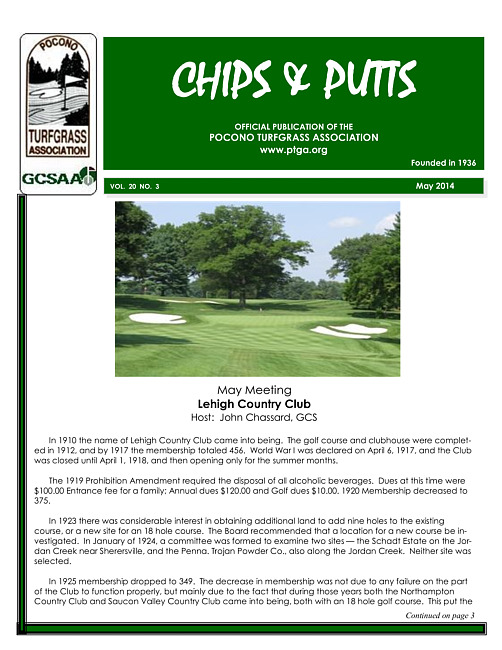 Chips & putts. Vol. 20 no. 3 (2014 May)